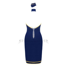 Эротический костюм стюардессы Obsessive Stewardess uniform голубой XS/S