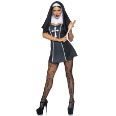 Костюм черниці Leg Avenue Naughty Nun M, сукня, головний убір