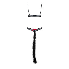 Эротический костюм гепарда Obsessive Gepardina 3 pcs costume черный S/M