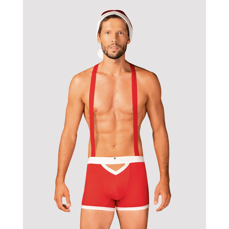 Мужской эротический костюм Санта-Клауса Obsessive Mr Claus красный S/M Мужской эротический костюм Санта-Клауса Obsessive Mr Claus красный S/M