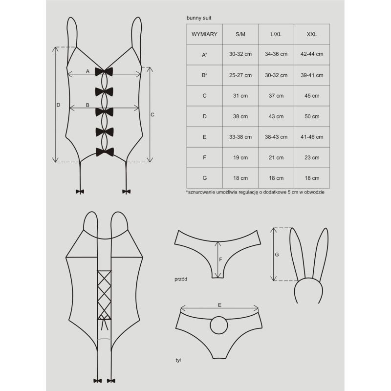 Костюм кролика Obsessive Bunny black Черный S/M Костюм кролика Obsessive Bunny black Черный S/M