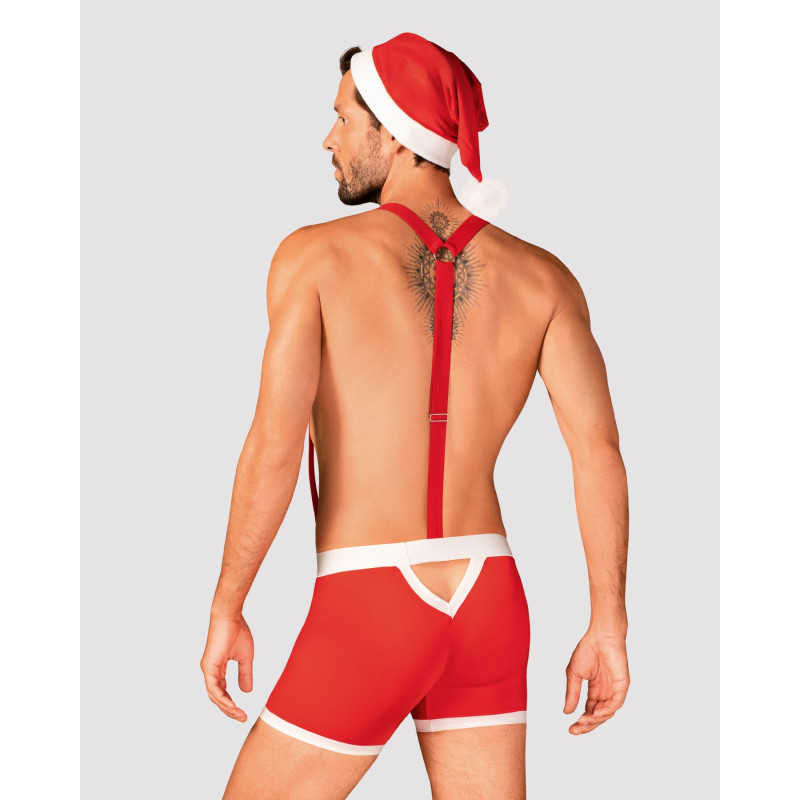 Мужской эротический костюм Санта-Клауса Obsessive Mr Claus красный S/M Мужской эротический костюм Санта-Клауса Obsessive Mr Claus красный S/M