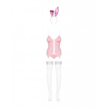 Эротический костюм кролика Obsessive Bunny suit 4 pcs costume pink S/M
