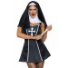 Костюм монахини Leg Avenue Naughty Nun XS, платье, головной убор