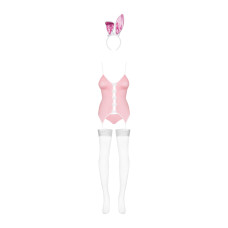 Еротичний костюм зайчика Obsessive Bunny suit 4 pcs costume pink L/XL