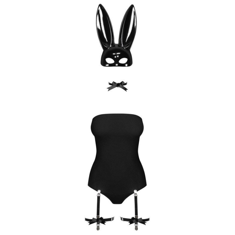 Еротичний костюм кролика Obsessive Bunny costume чорний L/XL Еротичний костюм кролика Obsessive Bunny costume чорний L/XL