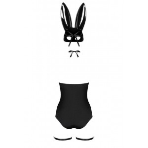 Еротичний костюм кролика Obsessive Bunny costume чорний L/XL