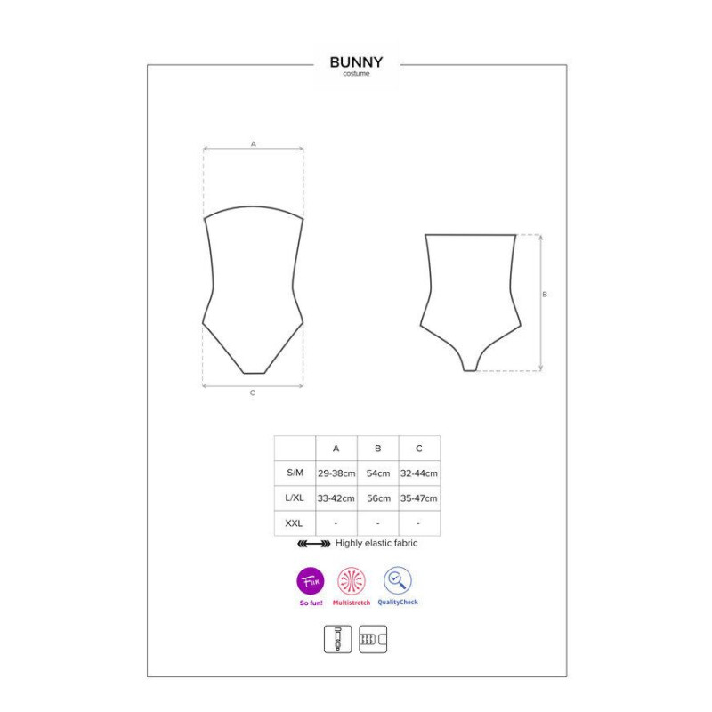 Еротичний костюм кролика Obsessive Bunny costume чорний L/XL Еротичний костюм кролика Obsessive Bunny costume чорний L/XL