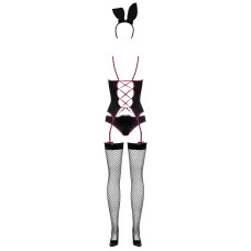 Костюм кролика Obsessive Bunny black Черный L/XL