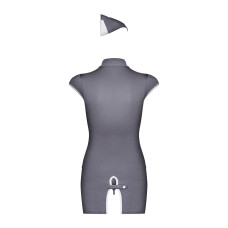 Эротический костюм стюардессы Obsessive Stewardess 3 pcs costume серый L/XL