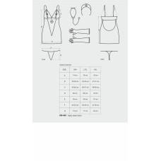 Еротичний мереживний костюм медсестри Obsessive Medica dress 5pcs costume білий S/M