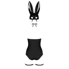 Эротический костюм кролика Obsessive Bunny costume яорный S/M