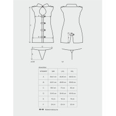 Костюм стюардесы Obsessive Stewardess Синий S/M