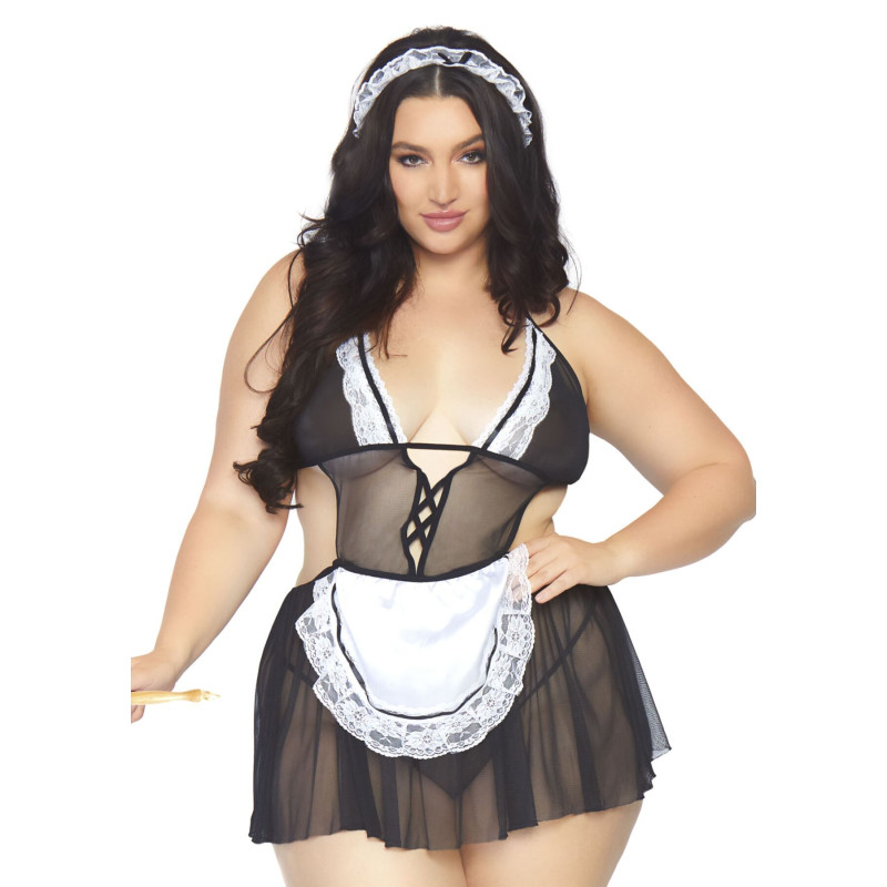 Костюм горничной Leg Avenue Fantasy French Maid XL/XXL, платье, трусики, повязка Костюм горничной Leg Avenue Fantasy French Maid XL/XXL, платье, трусики, повязка