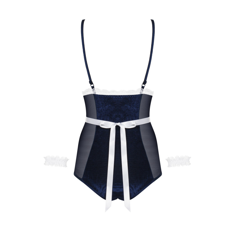 Боди Obsessive Maid Синий S/M Боди Obsessive Maid Синий S/M