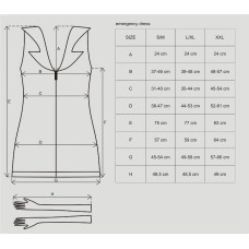 Еротичний костюм медсестри Obsessive Emergency dress білий S/M