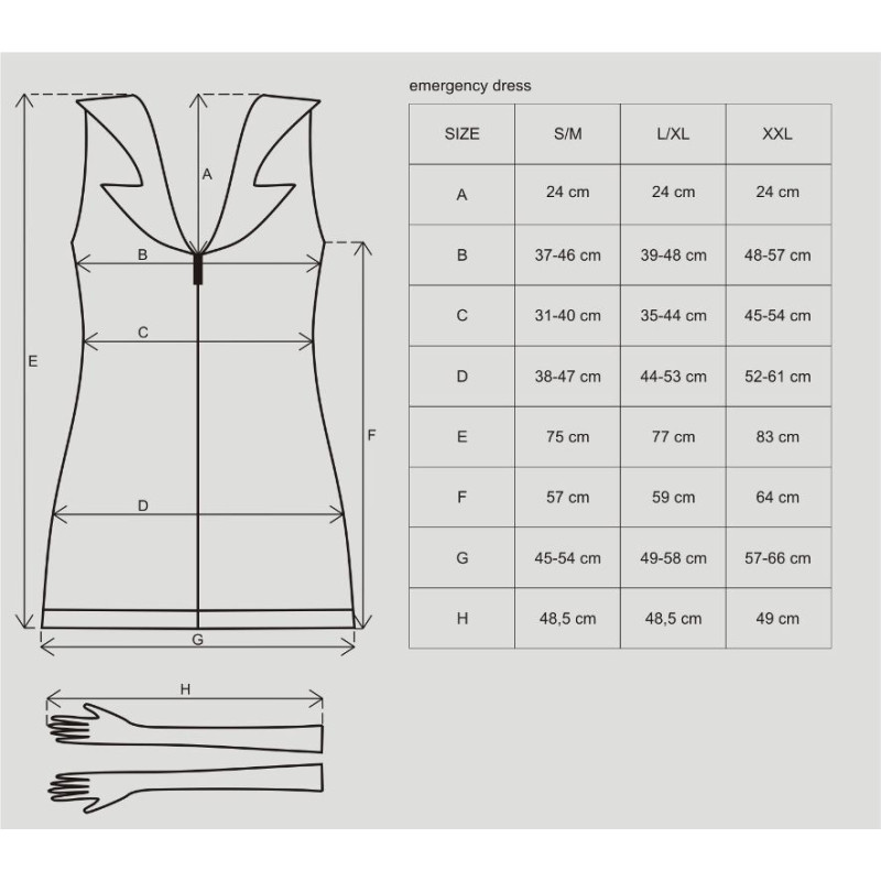 Еротичний костюм медсестри Obsessive Emergency dress білий S/M Еротичний костюм медсестри Obsessive Emergency dress білий S/M