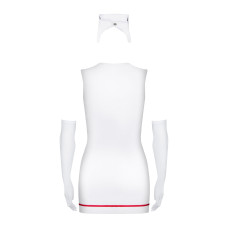 Еротичний костюм медсестри Obsessive Emergency dress білий S/M
