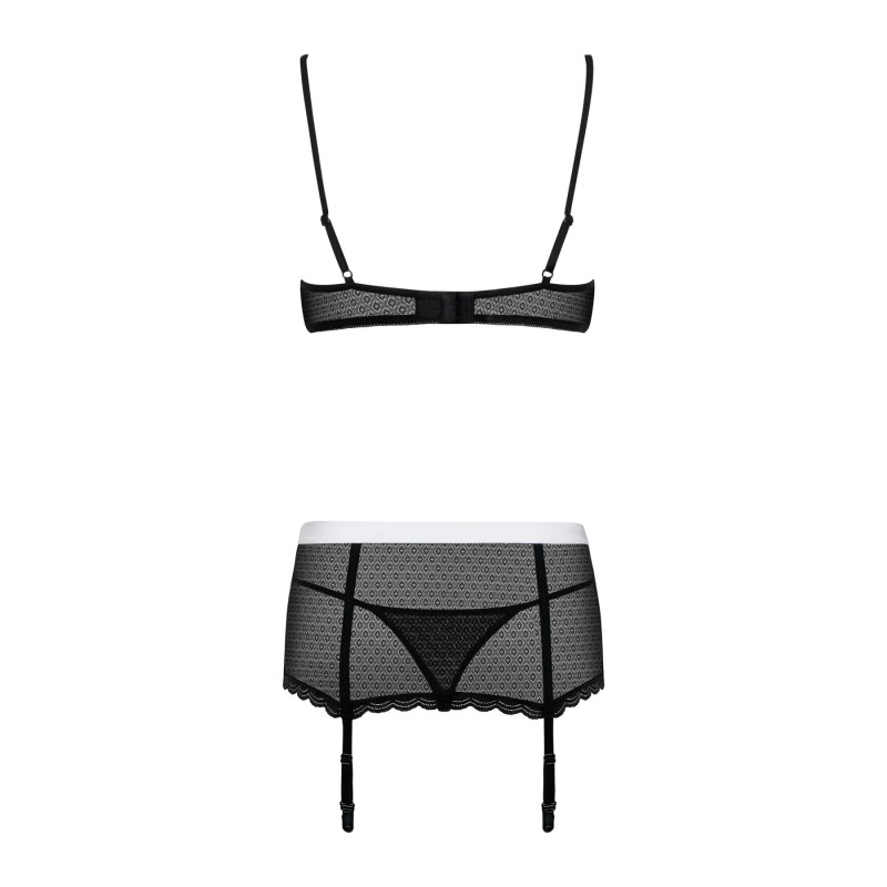 Еротичний костюм покоївки Obsessive Maidme set 5pcs чорно-білий S/M Еротичний костюм покоївки Obsessive Maidme set 5pcs чорно-білий S/M