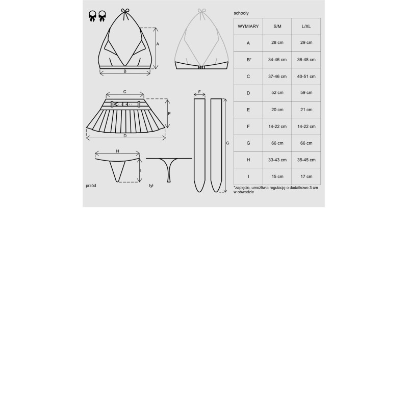 Костюм школьницы Obsessive Schooly Цветной S/M Костюм школьницы Obsessive Schooly Цветной S/M