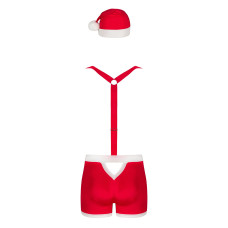 Мужской эротический костюм Санта-Клауса Obsessive Mr Claus красный L/XL