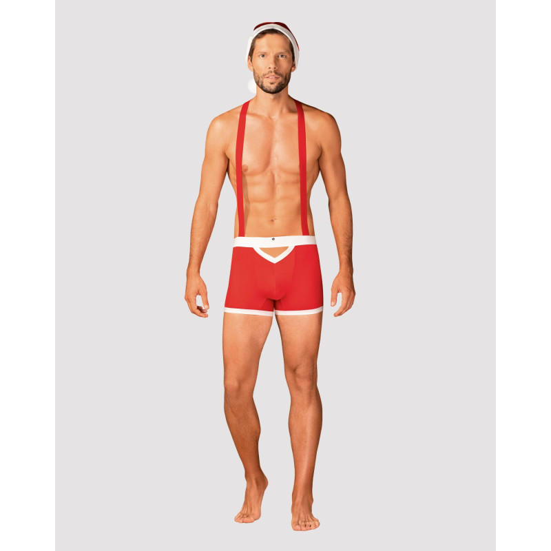 Мужской эротический костюм Санта-Клауса Obsessive Mr Claus красный L/XL Мужской эротический костюм Санта-Клауса Obsessive Mr Claus красный L/XL