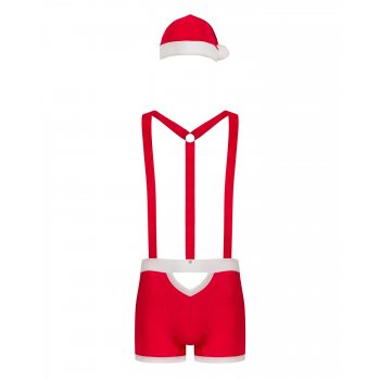 Мужской эротический костюм Санта-Клауса Obsessive Mr Claus красный L/XL