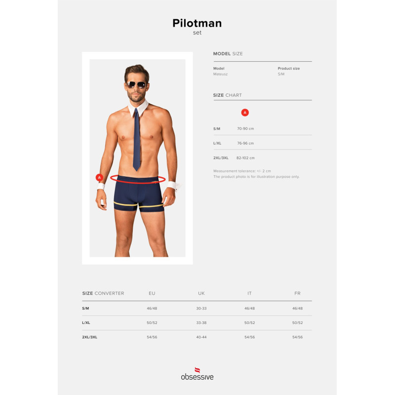 Эротический костюм пилота Obsessive Pilotman set 2XL/3XL Эротический костюм пилота Obsessive Pilotman set 2XL/3XL