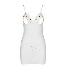 Рубашка с вырезами на груди + стринги Passion LOVELIA CHEMISE white S/M