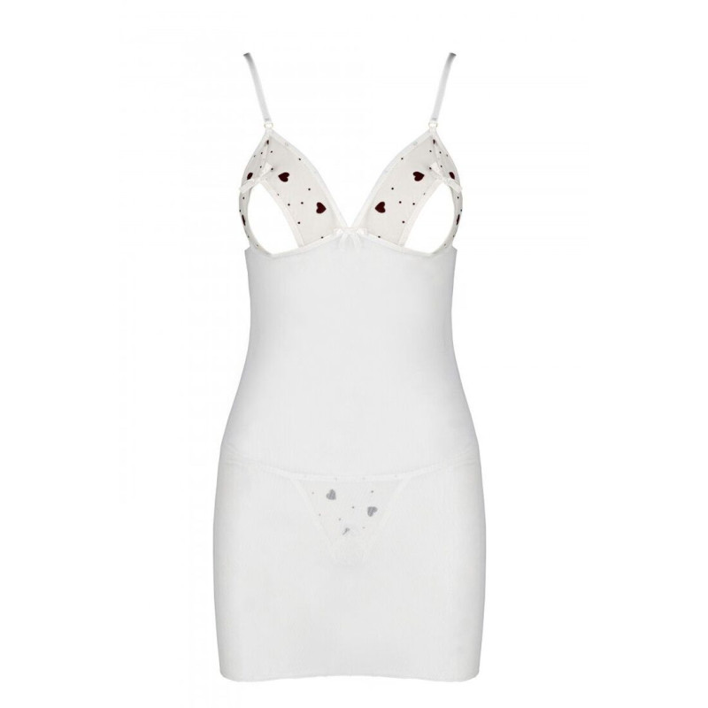Рубашка с вырезами на груди + стринги Passion LOVELIA CHEMISE white S/M Рубашка с вырезами на груди + стринги Passion LOVELIA CHEMISE white S/M