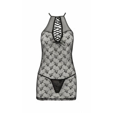 Полупрозрачная рубашка Passion AZALIA CHEMISE black XXL/XXXL