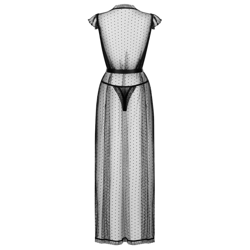 Пеньюар Obsessive 876-PEI-1 Черный L/XL Пеньюар Obsessive 876-PEI-1 Черный L/XL