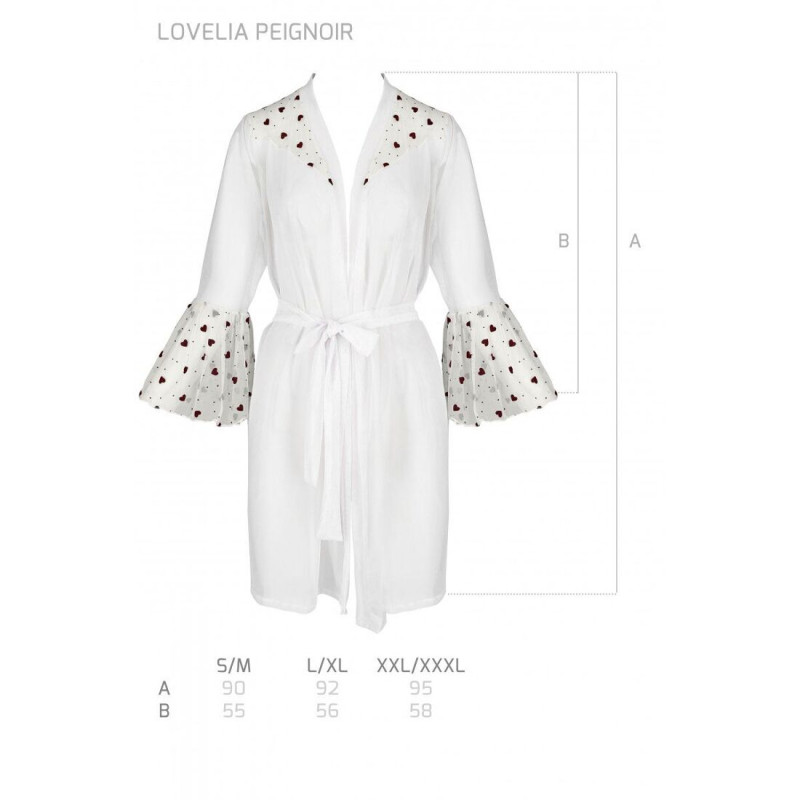 Воздушный пеньюар Passion LOVELIA PEIGNOIR white XXL/XXXL Воздушный пеньюар Passion LOVELIA PEIGNOIR white XXL/XXXL