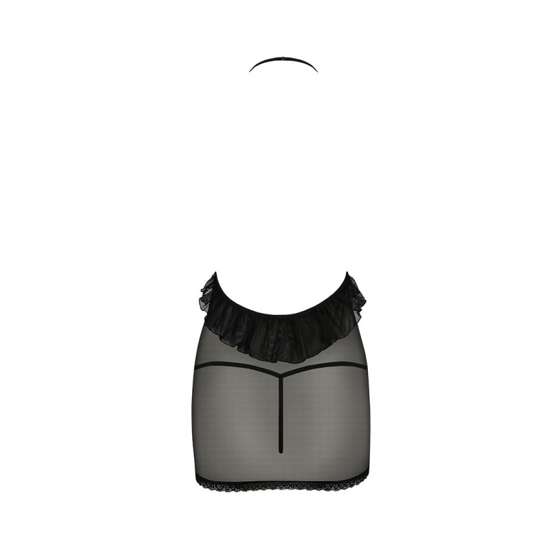 Рубашка прозрачная приталенная Passion ERZA CHEMISE black XXL/XXXL Рубашка прозрачная приталенная Passion ERZA CHEMISE black XXL/XXXL