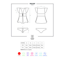 Сорочка Obsessive 868-CHE-1 Черная S/M