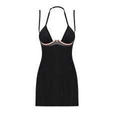 Рубашка Obsessive Selinne chemise & thong черная XL/2XL