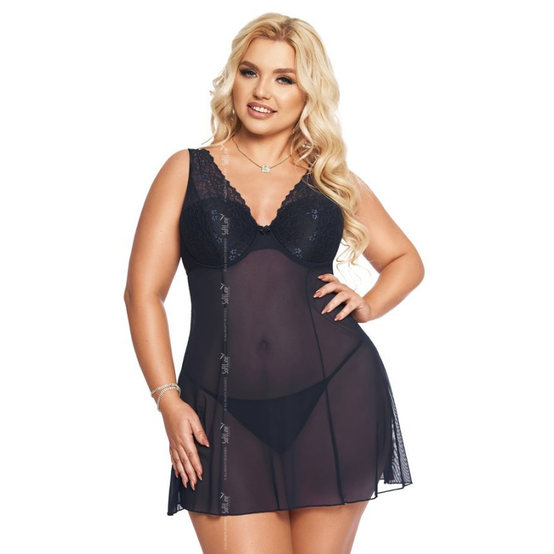 Пеньюар SoftLine Berta Синий 3XL Пеньюар SoftLine Berta Синий 3XL