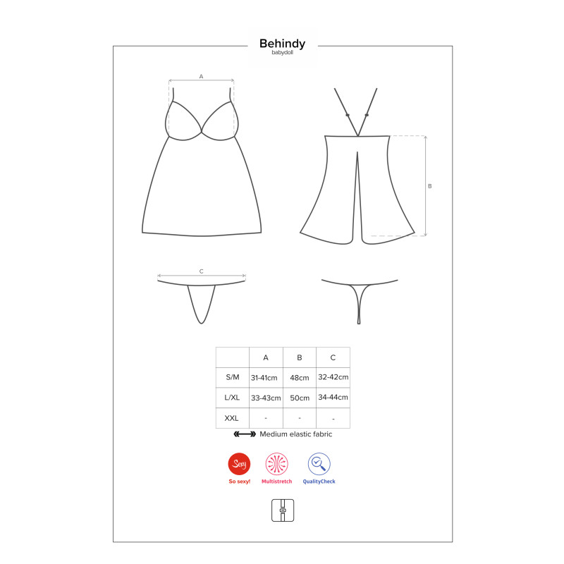 Бебидолл Obsessive Behindy Черный L/XL Бебидолл Obsessive Behindy Черный L/XL