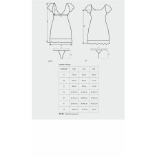 Сорочка Obsessive Idillia Черная L/XL