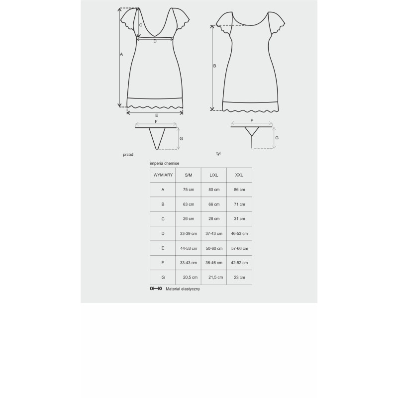 Рубашка Obsessive Idillia Чорна L/XL Рубашка Obsessive Idillia Чорна L/XL