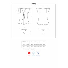 Пеньюар Obsessive 861-PEI-5 Розовый S/M