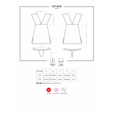 Сорочка Obsessive 857-BAB-1 Черная S/M