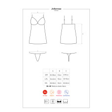 Сорочка Obsessive Jolierose Красная XXL