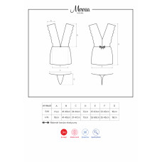 Сорочка Obsessive Merossa Черная S/M