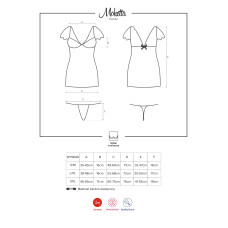 Сорочка Obsessive Moketta Черная L/XL