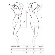 Прозора жіноча сорочка Passion Erotic Line OBSYDIAN CHEMISE L/XL Чорна