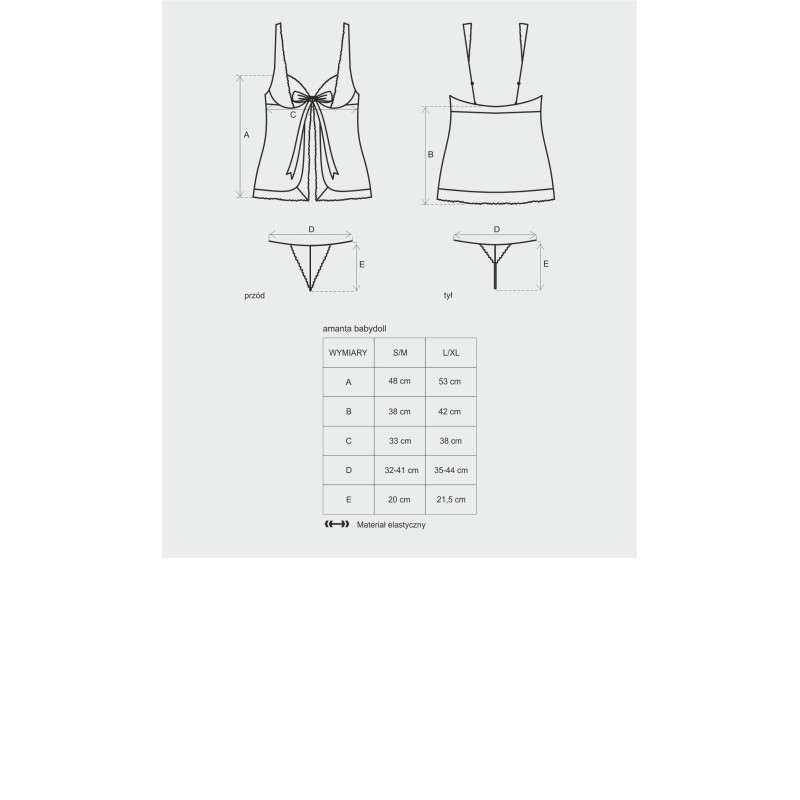 Бебидолл Obsessive Amanta Черный S/M