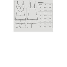 Сорочка Obsessive Emperita Черная L/XL