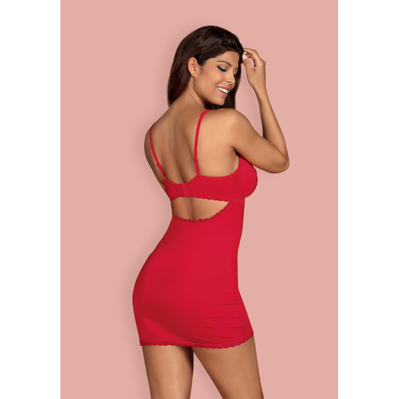 Сорочка Obsessive Jolierose Красная S/M
