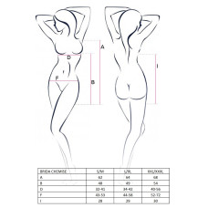 Сорочка приталенная с чашечками Passion BRIDA CHEMISE Красная L/XL